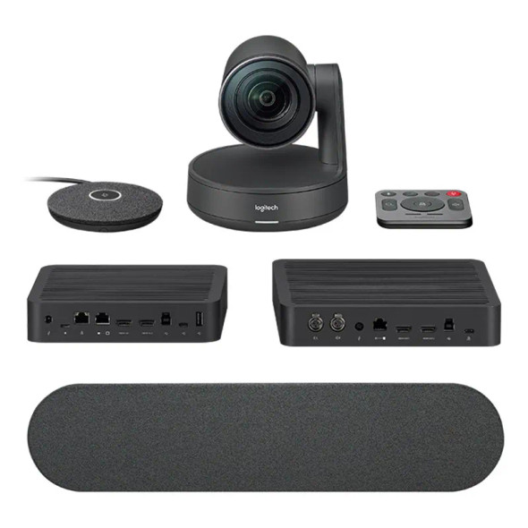Logitech Rally Ultra-HD ConferenceCam System, includes Rally Camera, 1x Mic, 1x Speaker, Display Hub & Rally Hub