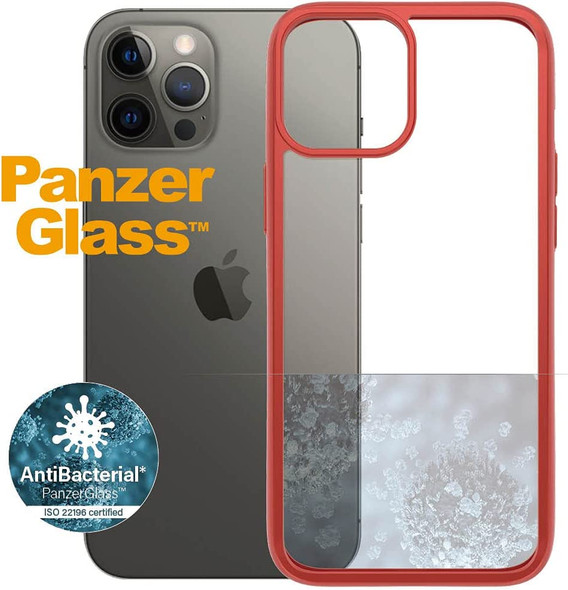 PanzerGlass™ ClearCaseColor™ Apple iPhone 12 Pro Max - Mandarin Red Limited Edition (0281), Slim Fashionable Design, Tempered Anti-Aging Glass Back