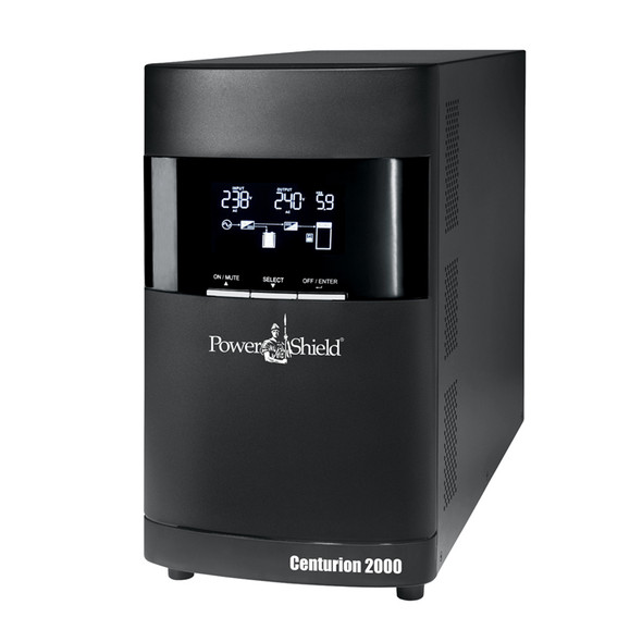 PowerShield Centurion Tower UPS 2000VA/1800W, 10A input, 4 AUS sockets, 10A, C13 x 2, hot-swappable batteries, 2-year warranty