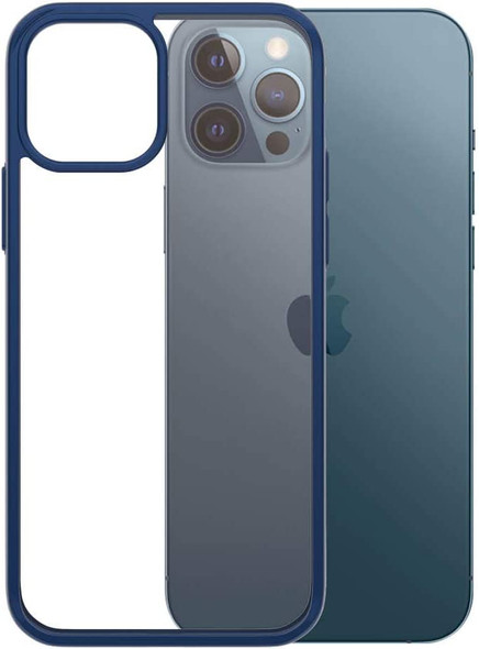 PanzerGlass™ ClearCaseColor™ Apple iPhone 12 Pro Max - True Blue Limited Edition (0278), Slim Fashionable Design, Tempered Anti-Aging Glass Back