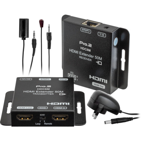 HDC6M HDMI OVER CAT6 EXTENDER [50M] 1080P LOOPOUTEDID POC