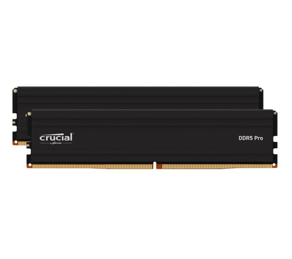 Crucial Pro 32GB (2x16GB) DDR5 UDIMM 5600MHz CL46 Black Heat Spreader Support Intel XMP AMD Ryzen Desktop PC Gaming Memory