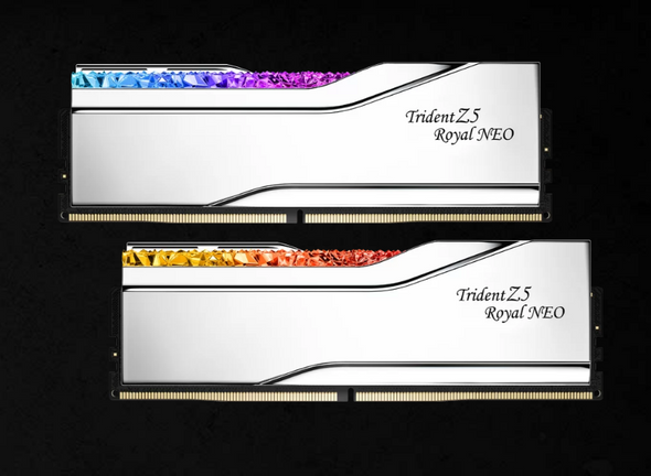 G.SKILL F5-6000J2636H32GX2-TR5NS 64GB (2 x 32GB)/AMD EXPO/DDR5 6000 MT/s/ Timings 26-36-36-96/ Voltage1.45V/ EXPO TZ5 Royal Neo S