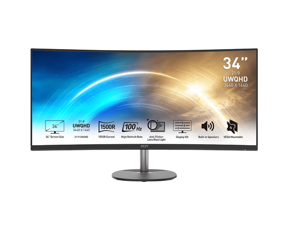 34" MSI PRO MP341CQ (UWQHD) MONITOR