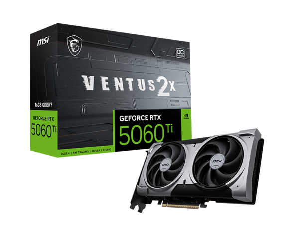16GB MSI RTX 5060Ti VENTUS 2X OC PLUS GPU