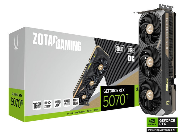 16GB ZOTAC RTX 5070Ti SOLID CORE OC GPU