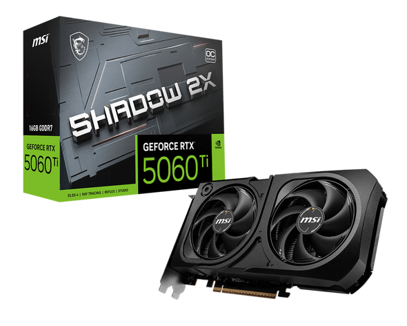 16GB MSI RTX 5060Ti SHADOW 2X OC PLUS GPU