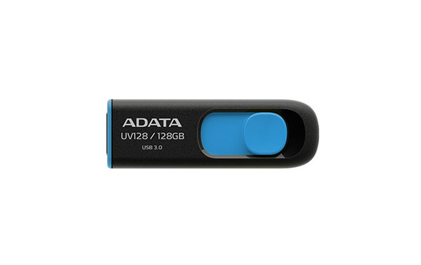 32GB ADATA UV128 USB3.2 (GEN1) FLASH DRIVE BLACK/BLUE