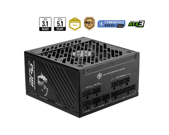 1000W MSI MPG A1000GS II PCIE5 POWER SUPPLY