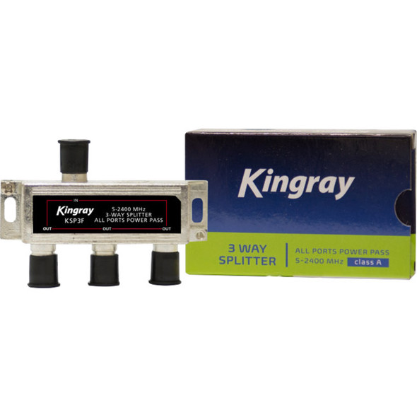 KINGRAY 3 Way F-Type Splitter Foxtel Approved F30951