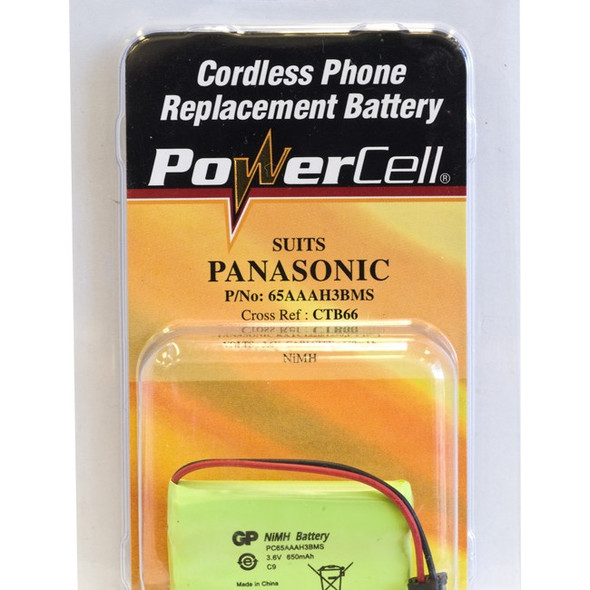POWERCELL 3.6V Nimh 650Mah Phone Battery Suits Panasonic Cordless Phone