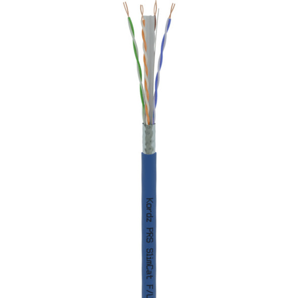 KORDZ Slimcat Cat6A Network Cable-305M Pull Box Blue  Prs Series 28Awg F/Utp - Lszh