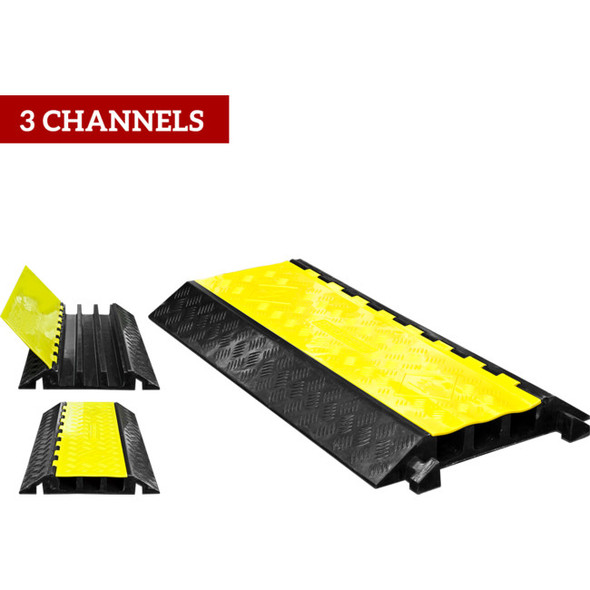 CABLE SAFE 3X 6.5Cm Channel Cable Guard Extreme Heavy Duty Ramp