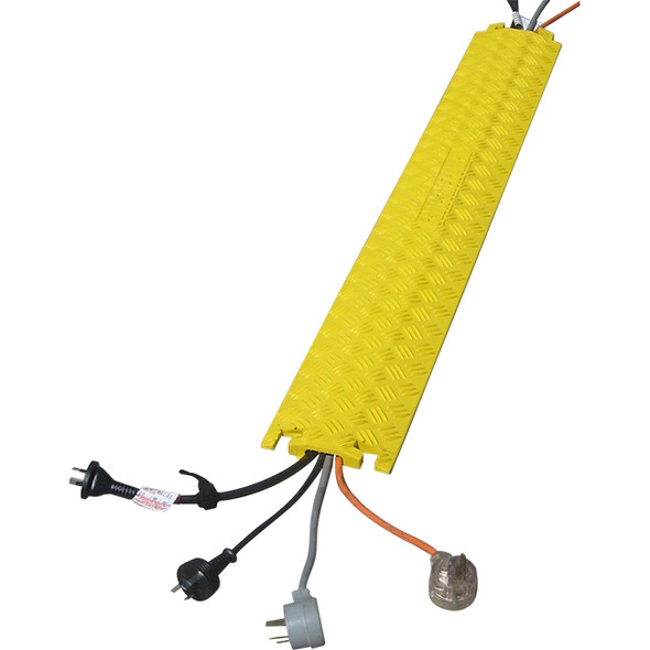 CABLE SAFE Yellow  Drop Over Cable Ramp Pedestrian Polyurethane