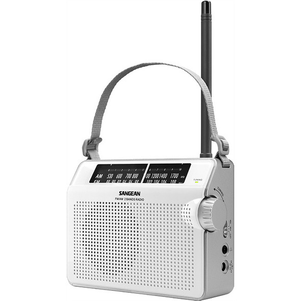 SANGEAN Compact Am/Fm Analogue Radio White  Ac/Dc Portable  Sangean