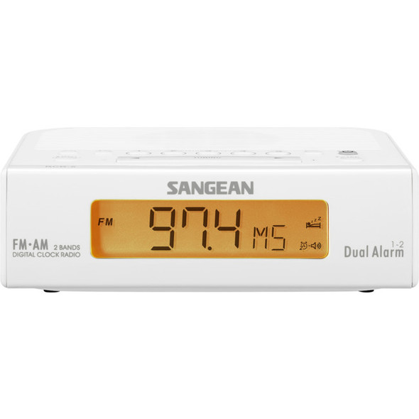 SANGEAN Basic Am / Fm Bedside Clock Radio Sangean -  White