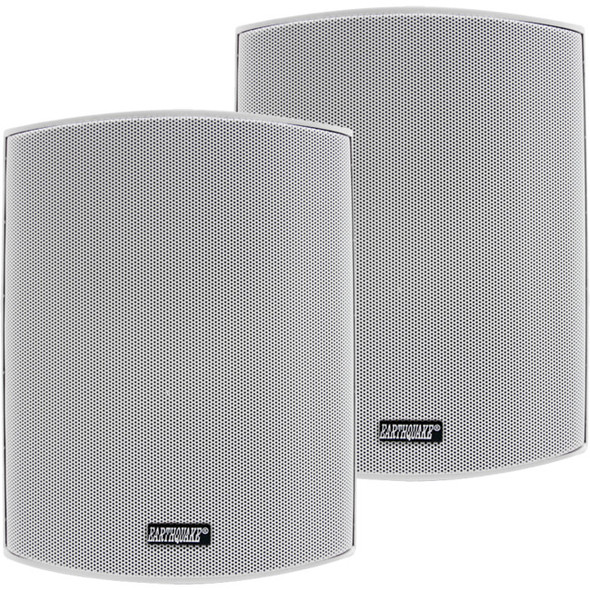 EARTHQUAKE 5.25" Indoor/Outdoor Speakers Pair White Earthquake