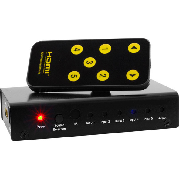 PRO2 5 Way Mini Hdmi Switcher Selector With Remote