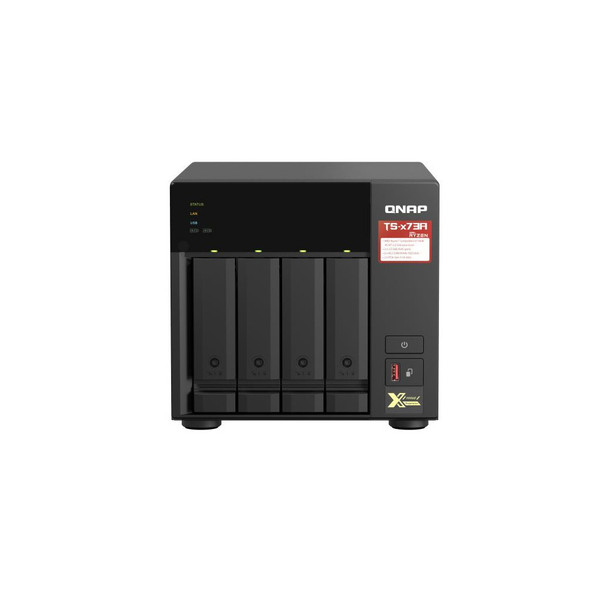 QNAP TS-473A-8G 4 Bay NAS 8G DDR4 AMD V1500B quad-core 2.2 GHz processor 2x M.2 2280 PCIe Gen3 x1 slots Hot-swappable 3xUSB 3.2 3YR WTY