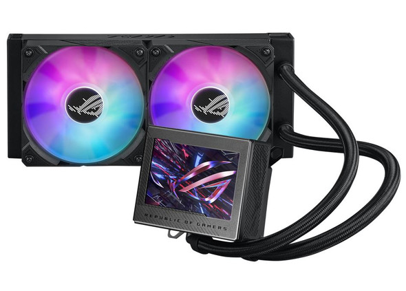 ASUS ROG RYUJIN III 240 ARGB All-In-One Liquid CPU Cooler,  3.5' LCD, 2x ROG 120mm ARGB Radiator Fans