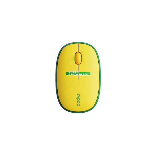 RAPOO Multi-mode wireless Mouse  Bluetooth 3.0, 4.0 and 2.4G Fashionable and portable, removable cover Silent switche 1300 DPI Brazil - world cup