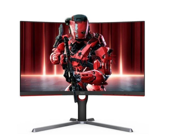 AOC 27' Super Curved 1000R, 2K QHD, VA,  Free-Sync Premium, 1ms, 165Hz, HDR10,  DP, HDMI, HAS, Flicker Free, Low Blue Mode, VESA 100 Gaming Monitor