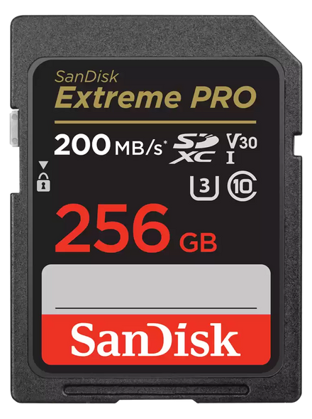 SanDisk 256GB Extreme PRO Memory Card 200MB/s Full HD & 4K UHD Class 30 Speed Shock Proof Temperature Proof Water Proof X-ray Proof Digital Camera