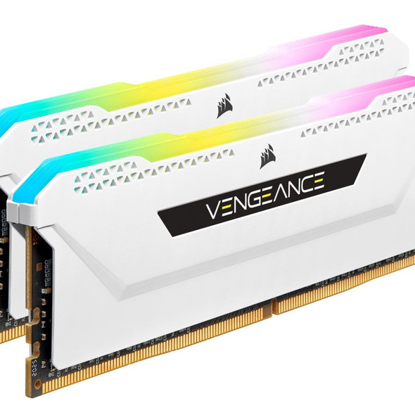 Corsair Vengeance RGB PRO SL 16GB (2x8GB) DDR4 3600Mhz C18 White Heatspreader Desktop Gaming Memory