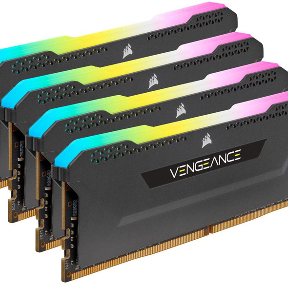 Corsair Vengeance RGB PRO SL 32GB (4x8GB) DDR4 3600Mhz C18 Black Heatspreader Desktop Gaming Memory