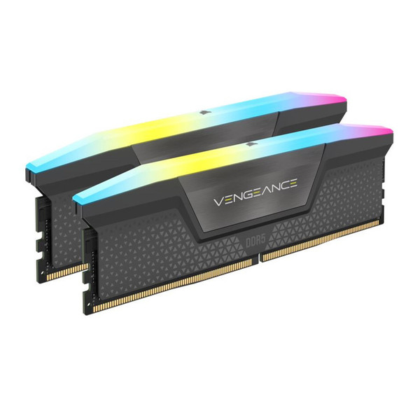 Corsair Vengeance RGB 32GB (2x16GB) DDR5 UDIMM 5600MHz C36 1.25V Desktop Gaming Memory Black Optimized for AMD Expo Ryzen 7000 Series