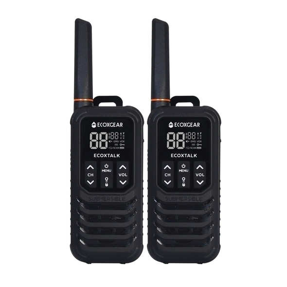 ECOXTALK EXG200 2-Watt IP67 Handheld UHF Radio Twin Pack (13km)