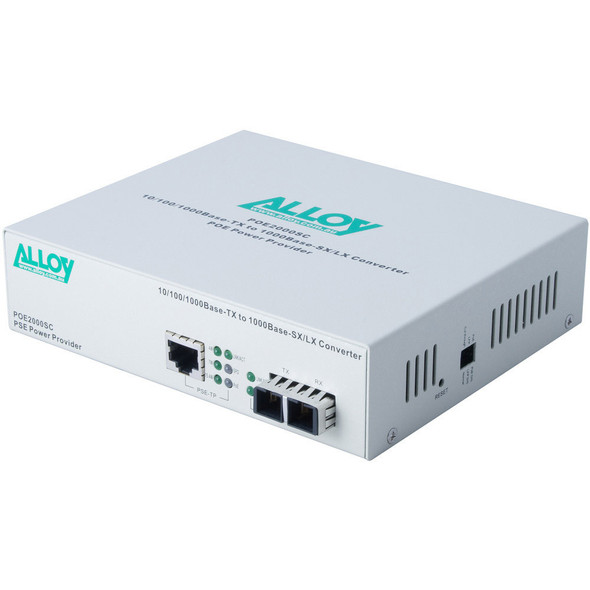 Alloy POE3000SFP 10/100/1000Base-T PoE+ RJ-45 to SFP Converter.