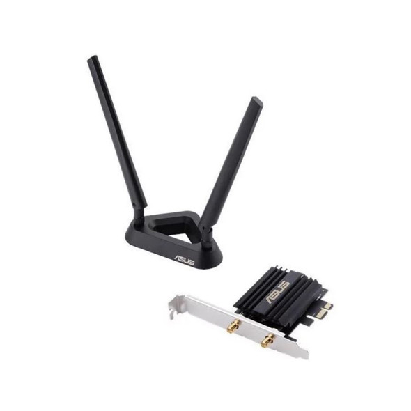 ASUS PCE-AX58BT AX3000 Dual Band PCI-E WiFi 6 (802.11ax) Adapter 2 EXT Antennas , Supports 160MHz, Bluetooth 5.0, WPA3, OFDMA and MU-MIMO ( NIC )