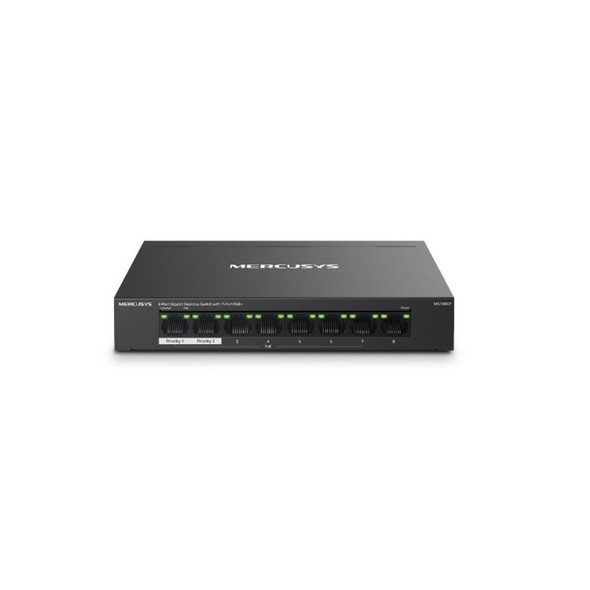 Mercusys MS108GP 8-Port Gigabit Desktop Switch with 7-Port PoE+, Up to 250 m