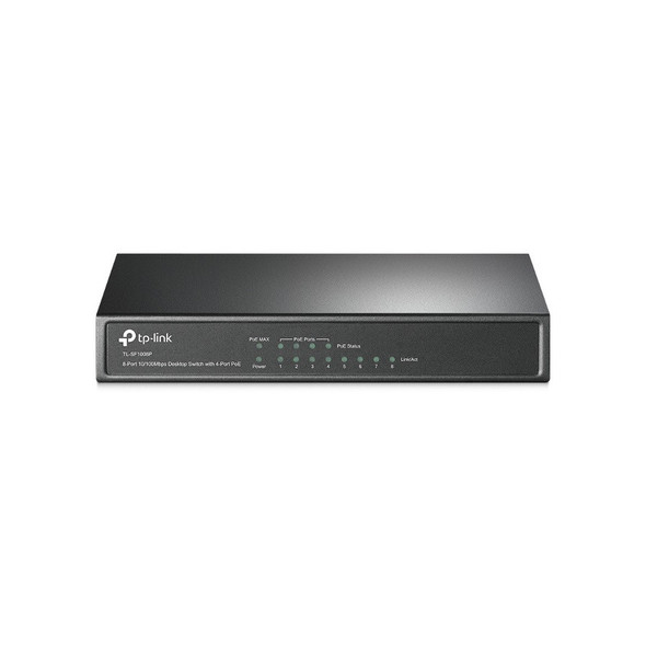 TP-Link TL-SF1008P 8-Port 10/100Mbps Desktop Unmanaged Switch 4-Port PoE 57W IEEE 802.3af, Fanless