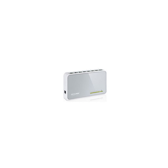 TP-Link TL-SF1008D 8-port 10/100M mini Desktop Switch, 8 10/100M RJ45 ports, Plastic case