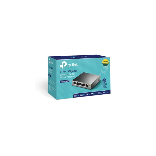 TP-Link TL-SG1005P 5-Port Gigabit Desktop Switch with 4-Port PoE 56W