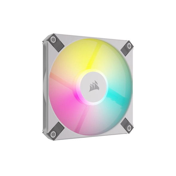 CORSAIR AF SLIM Series, AF120 RGB SLIM WHITE, 120mmx15mm Fluid Dynamic RGB Fan, Single Pack