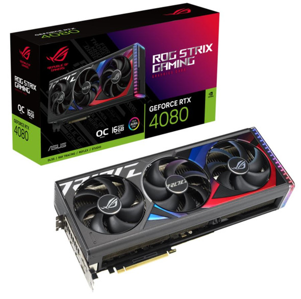 ASUS nVidia GeForce ROG STRIX RTX4080-O16G GAMING RTX4080 16GB GDDR6X OC Edition