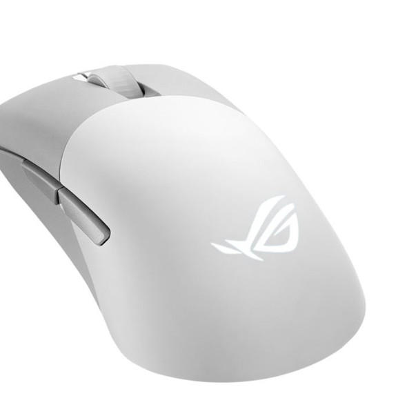 ASUS ROG Keris Wireless AimPoint Wireless RGB Moonlight White Gaming Mouse, 36,000dpi Optical Sensor, Tri-mode Connectivity, ROG SpeedNova, 79g, Swap