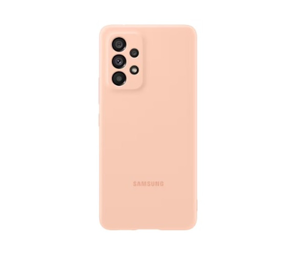 Samsung Galaxy A53 5G (6.5') Silicone Cover -Awesome Peach(EF-PA536TPEGWW),Slender form, serious safeguarding,Protect Your Phone from Shocks and Bumps