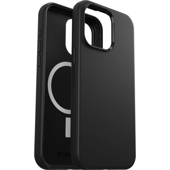 OtterBox Symmetry+ MagSafe Apple iPhone 15 Pro Max (6.7') Case Black - (77-92897), Antimicrobial, DROP+ 3X Military Standard, Raised Edges