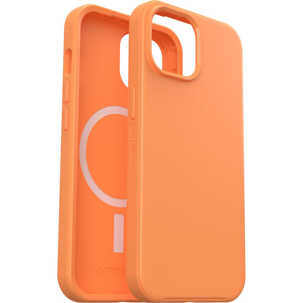 OtterBox Symmetry+ MagSafe Apple iPhone 15 / iPhone 14 / iPhone 13 (6.1') Case Sunstone(Orange) - (77-92940),Antimicrobial, DROP+ 3X Military Standard