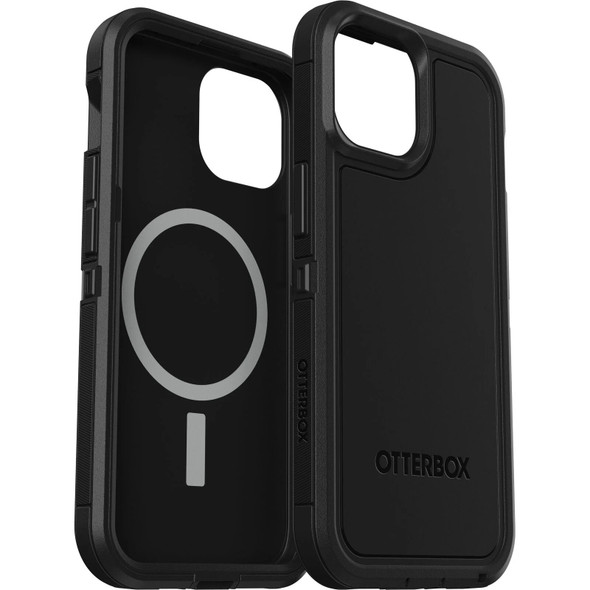 OtterBox Defender XT MagSafe Apple iPhone 15 Pro (6.1') Case Black - (77-92956), DROP+ 5X Military Standard, Multi-Layer, Raised Edges