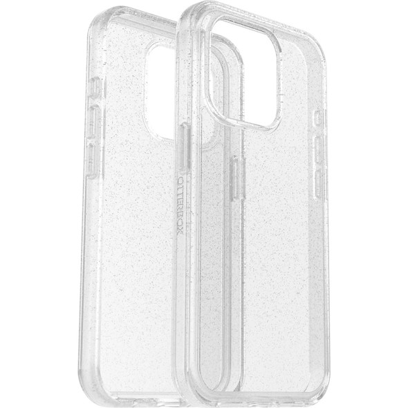 OtterBox Symmetry Apple iPhone 15 Pro (6.1') Case Stardust (Clear Glitter) - (77-92642), Antimicrobial,DROP+ 3X Military Standard,Raised Edges