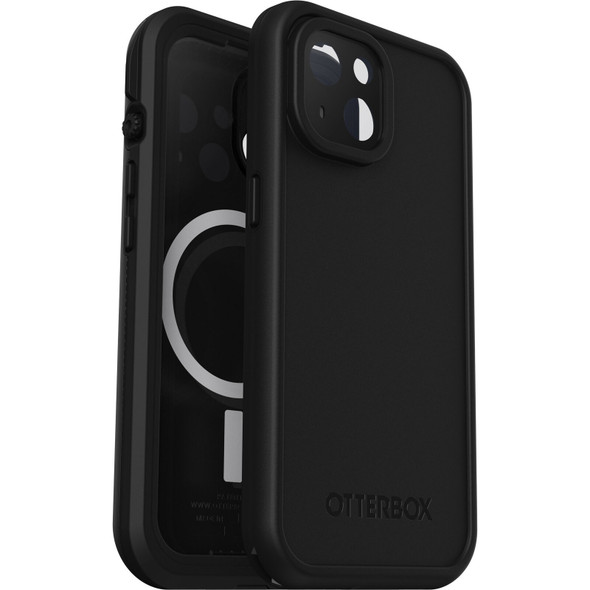 OtterBox Fre MagSafe Apple iPhone 15 (6.1') Case Black - (77-93438), DROP+ 5X Military Standard,2M WaterProof,Built-In Screen Protector