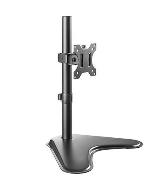 Brateck Single Free Standing Screen Economical double Joint Articulating Stell Monitor Stand Fit Most 13'-32' Monitor Up to 8 kg VESA 75x75/100x100