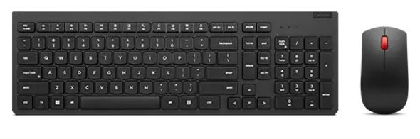 Lenovo Essential Wireless Combo Keyboard & Mouse Gen2 Low Profile Adjustable Tilt Leg Spill Resistant 1600DPI 3 buttons Optical Sensor 18mths Battery