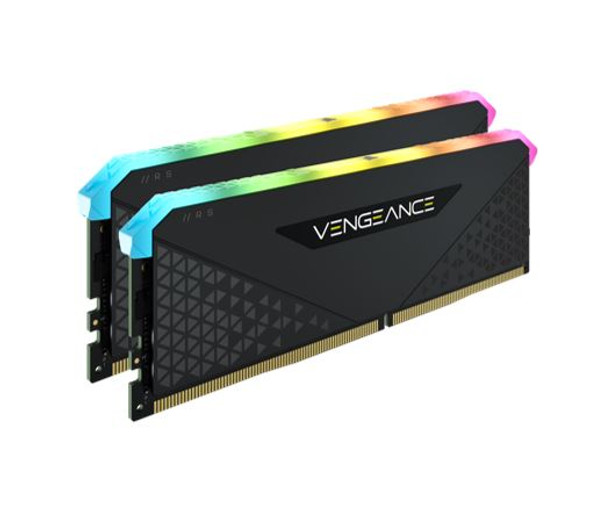 Corsair Vengeance RGB RT 32GB (2x16GB) DDR4 3200MHz C16 16-20-20-38 Black Heatspreader Desktop Gaming Memory for AMD