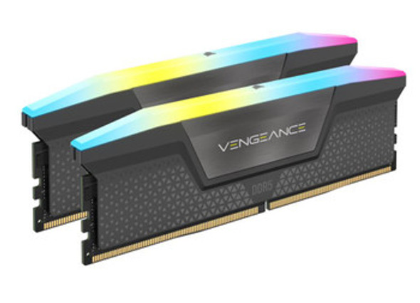 Corsair Vengeance RGB 32GB (2x16GB) DDR5 UDIMM 6000MHz CL30 1.4V Desktop Gaming Memory Black